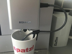 tube-titulaire d'une machine à café cuisine manger lait mousseur support de tube 3d print model - Mito3D