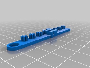 number 18 keychain organization customized 3d print model - Mito3D