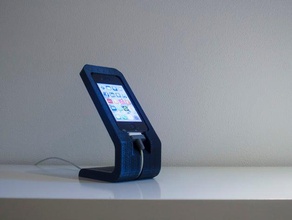 iphone4 dock lamp office desktop holder iphone 4 4s 3d print model - Mito3D