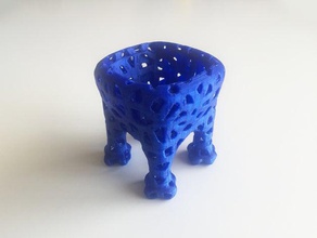 voronoi elephant bawl 2 containers 3d print model - Mito3D