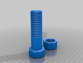 m30 bolt&nut parts 3d print model - Mito3D