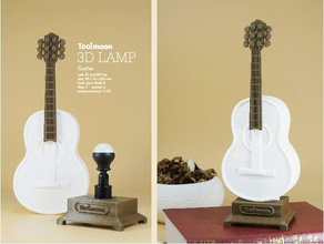 chitarra lampada famiglia materiali di consumo 3d la decorazione casa luce tbulb toolmoon 3d print model - Mito3D