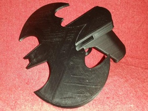 batman mini disco shooter los juguetes juegos logo de símbolo 3d print model - Mito3D