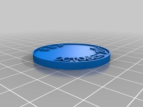 cp munt chip munten badges maat 3d print model - Mito3D
