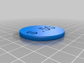 50 cent chip other customized 3d print model - Mito3D