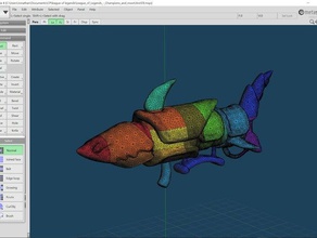 shadeling Lig jinx kılçığı efsaneler sahne fishbones balık kemikleri silah ledgends köpekbalığı sharkgun 3d print model - Mito3D