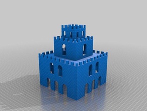 mario bros big castle buildings structures 3d print model - Mito3D