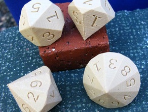 pseudo 5 9 sided dice openscad 3d print model - Mito3D