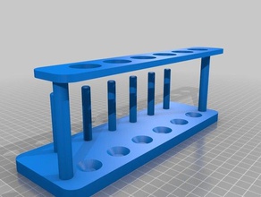 economy style test tube stand biology chemistry lab equipment laboratory science holder rack 3d print model - Mito3D