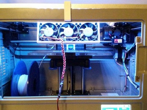 triple de 50 mm montaje del ventilador 3d la impresora accesorios refrigeración dremel idea builder flashforge soñador gopro ideabuilder pla cubierta 3d print model - Mito3D
