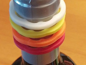 anello di identificazione bottiglia vino cucina pranzo tag 3d print model - Mito3D