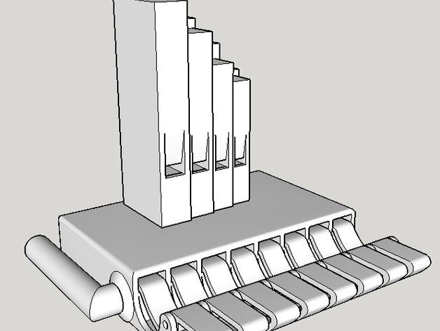 simple tuyau d'orgue de la musique makeitloud pipes 3D print model - Mito3D
