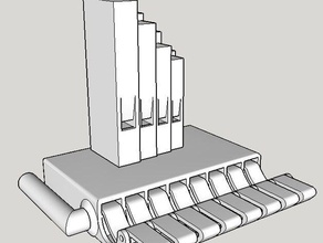 simple pipe organ music makeitloud pipes 3d print model - Mito3D