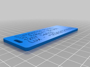 etiqueta de bagagem simo organização personalizado 3d print model - Mito3D