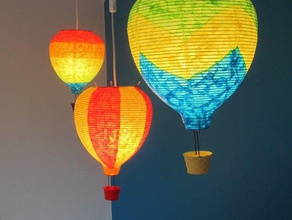 la pendaison de ballon à air chaud lampe décor 3d print model - Mito3D