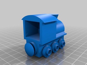 my customized 3d printed wooden train locomotive toys games 3d print model - Mito3D