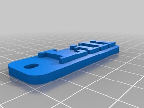 my customized multiline tag keychain lili organization 3d print model - Mito3D