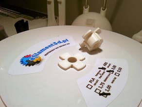 spool bushing new white efilament3dpl ready printers filament holder mount 3d print model - Mito3D