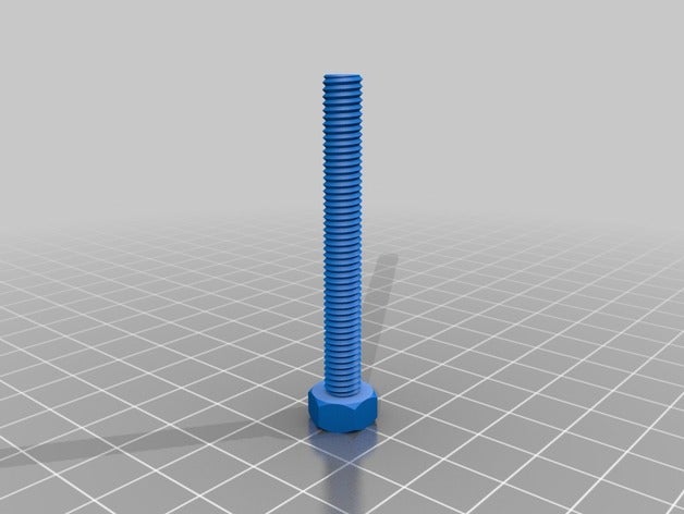 bullone m6 50 testa esagonale parti personalizzato 3D print model - Mito3D