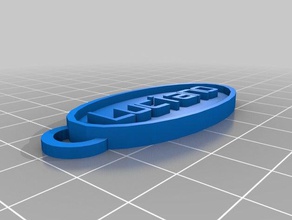 luciano oval llavero llaveros personalizado 3d print model - Mito3D