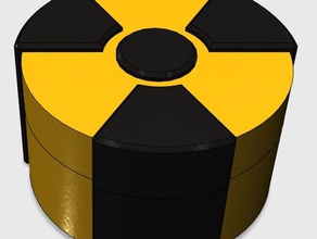 radioactives bidon de l'organisation le conteneur poney 3d print model - Mito3D