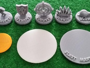 malifaux markers toy game accessories 3d print model - Mito3D