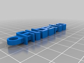 my customized message keychain alberto organization 3d print model - Mito3D