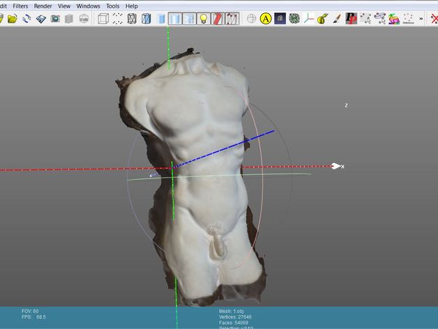 3d scan statue greece torso not me scans replicas 3D print model - Mito3D