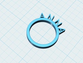 anna ring rings 3d print model - Mito3D