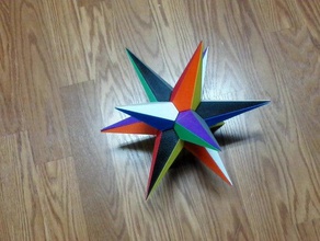 stellated icosahedron math art stellation 3d print model - Mito3D
