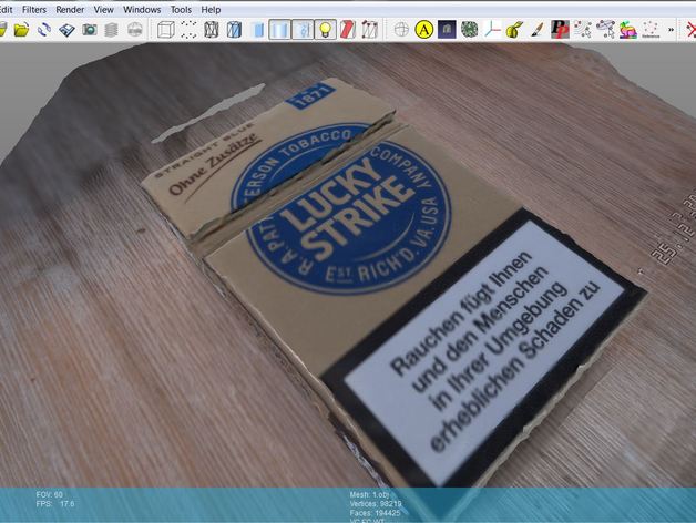 lucky strike cuadro de advertencia debe mayores 21 conseguir alimentos beber ecigarette 3D print model - Mito3D