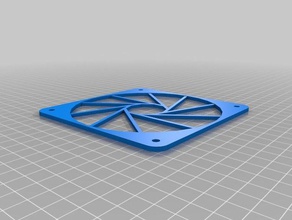 aperture fan grill 120mm other customized 3d print model - Mito3D