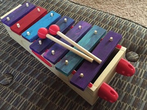 zoelephone xylophone made my daughter zoe music instrument toy 3d print model - Mito3D