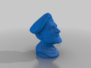 baixa-voxel coronel esculturas 3d print model - Mito3D