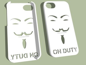 iphone 5 hard case anon duty mobile anonymous bdan guy fawkes vendetta 3d print model - Mito3D