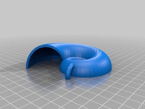 coquille de nautile ursula coquillage la plaque l'art 3d print model - Mito3D