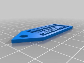 luggage tag keychains 3d print model - Mito3D
