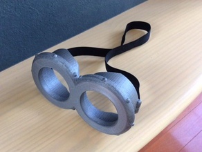 minion goggles bs costume minions openjscad 3d print model - Mito3D