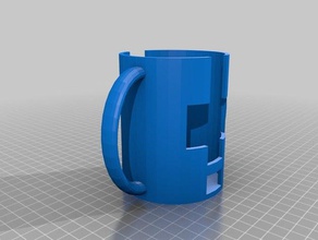 hand assist cup holder straight glass variant 3d printing assistivetech mug 3d print model - Mito3D