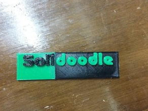solidoodle logo dual extrusion 3d printing nameplate nameplates 2 3 4 mods press workbench 3d print model - Mito3D
