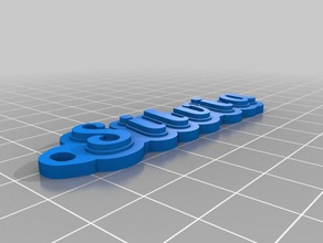 mijn maat multiline-tag-sleutelhanger organisatie 3d print model - Mito3D