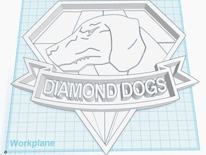 diamond dogs dog tag les pièces de monnaie badges metal gear solid msg mgsv 3d print model - Mito3D