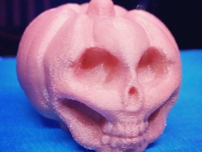 pompoen schedel versie 5 sculpturen halloween 3d print model - Mito3D