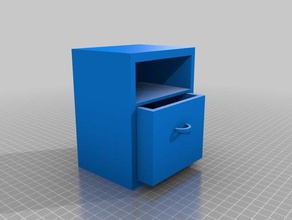 mini mesa de cabeceira deslizamento da gaveta modelo móveis 3d print model - Mito3D