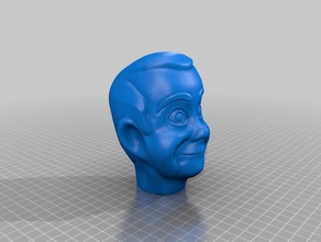 el ventrílocuo cabeza de maniquí con la piel gallina props 3d print model - Mito3D