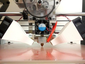 koeling fan leidingen monkeyfab prime3d kogel de printer accessoires 40mm ventilator monteren koelsysteem duct print 3d print model - Mito3D