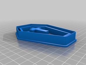 caixão cortador de cookie a cozinha jantar cookies dia das bruxas 3d print model - Mito3D
