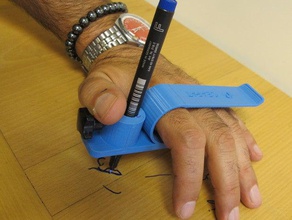 pinza mano tenu dans la main de clip outils l'accès technologie d'assistance le handicap discapacidad ergotherapie escribir des à l'ergothérapie teclear l'écriture 3d print model - Mito3D