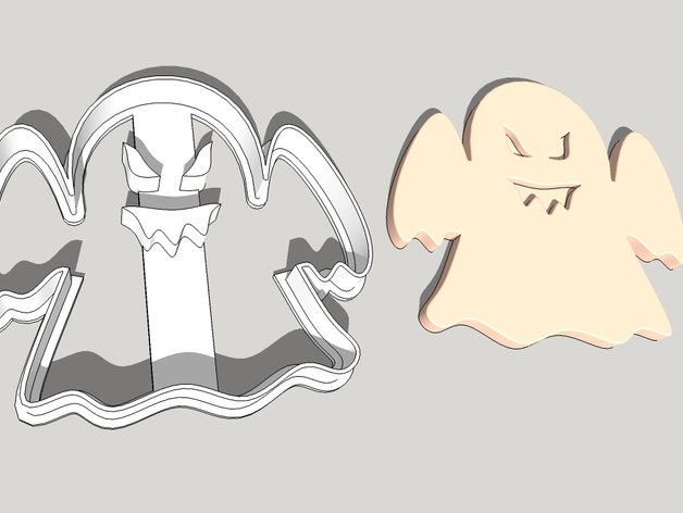 ghost cookie cutter kitchen dining cookies halloween 3D print model - Mito3D
