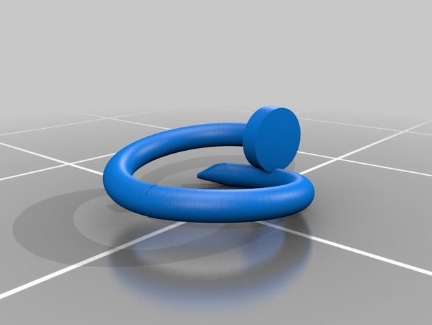 nail ring anéis 3D print model - Mito3D